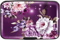 Credit Card Holder for Women,RFID Blocking Slim Hard Mini Flowers Card Case ID Case Travel Wallet Purple by Coco+Rossi
