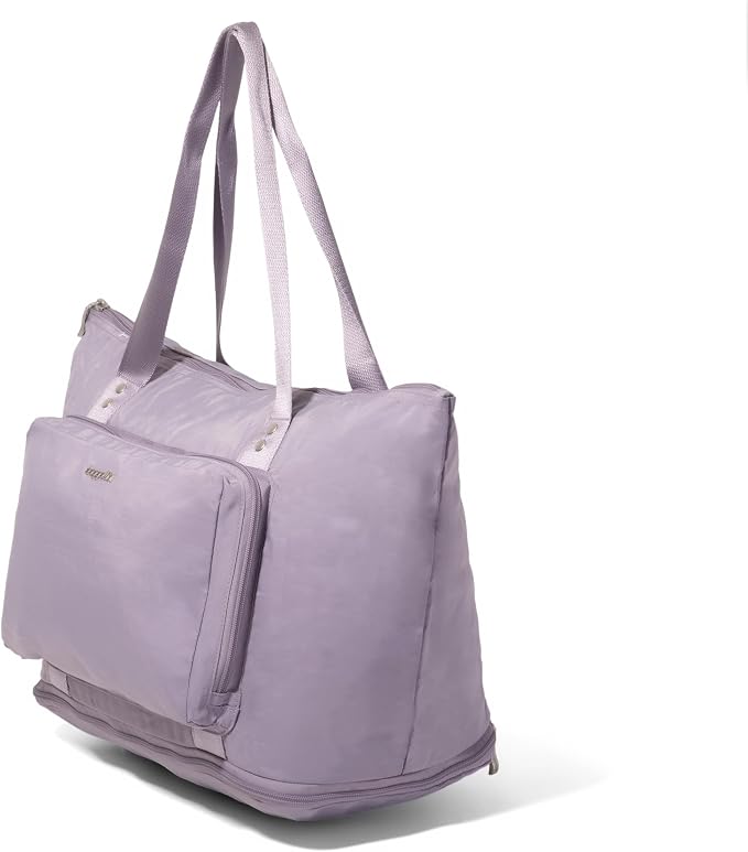 Baggallini Carryall Expandable Lightweight Travel Tote 22" Packable Folding Compact Nylon Washable Weekender w/Luggage Sleeve - Image 7