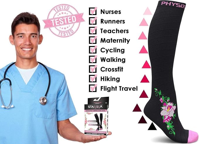 Physix Gear Compression Socks 20-30 mmHg - Men & Women - Running, Nurses, Shin Splints, Flight, Travel - Image 4