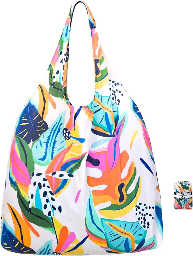 Nanobag XL 25L Tote Foldable Packable Reusable Grocery Shopping Bag | 1.05 oz Premium Portable Collapsible Extra Large Pocket-Sized for Everyday Use, Beach & Travel by Nanobag