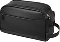 Large PU Leather Toiletry Bag for Men - Water Resistant Travel Bag for Toiletries, Bathroom Essentials, Accessories - Black by Celvetch