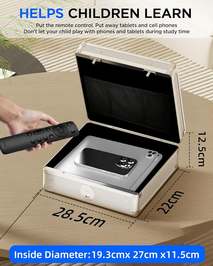 AICase Biometric Fingerprint Storage Box Portable Money Jewelry Safe Combination Lock for Car Home Office Travel_01 - Image 6