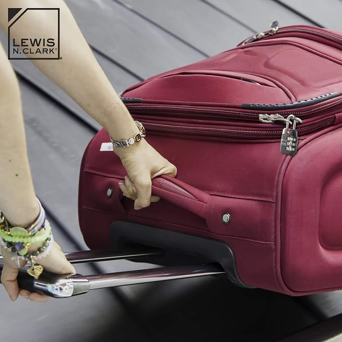 Lewis N. Clark Travel Sentry TSA-Approved Luggage Lock, Large 3 Dial Combination with Easy Read Dials - Pink - Image 4