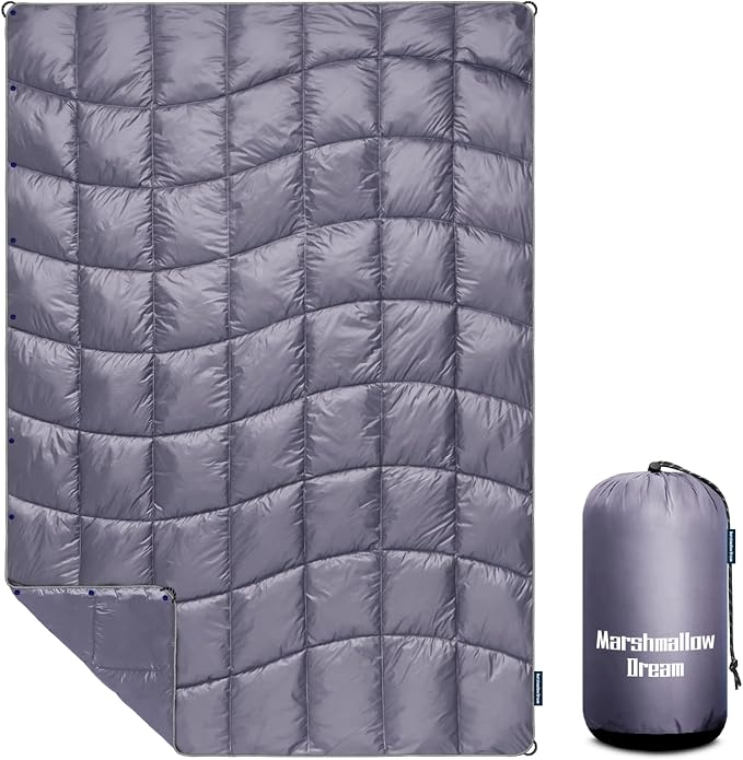 Camping Blanket, Puffy Blanket Lightweight Windproof Water Resistant for Outdoors,Hiking, Backpacking,Beach,Car,Picnic,Stadium by MarshmallowDream