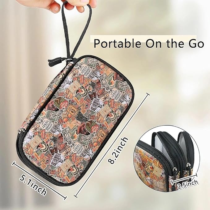 COSHAYSOO Electronics Travel Organizer Tech Bag Charging Cords Case USB Cable Charger Accessory Car Pouch, Practical Trip Gifts for Women Beach Vacation Airplane Cruise Traveling Essentials Scenery - Image 2