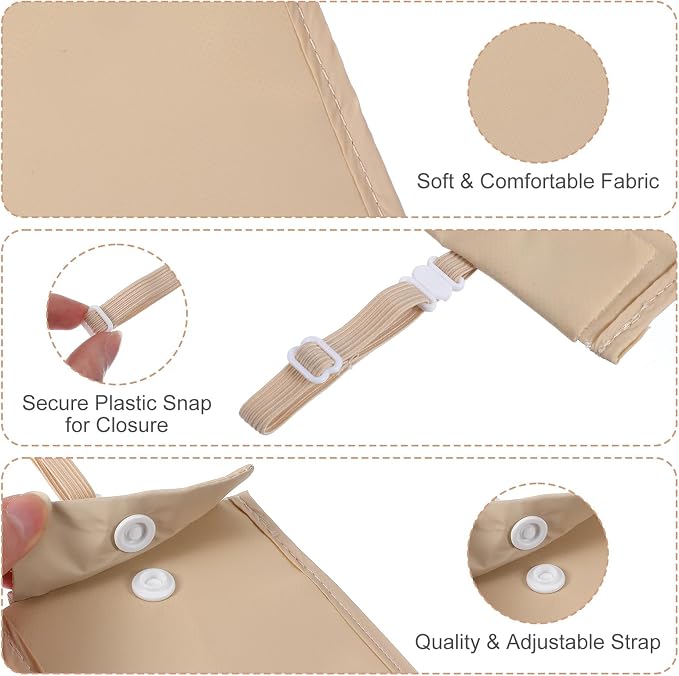 RFID Blocking Hidden Bra Wallet, Travel Money Pouch With Adjustable Strap, Money Belt for Travel Women Hidden, Secret Pocket for Valuables(Khaki) - Image 3