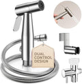 Arofa Hands-Free Bidet Sprayer, Dual Control Mode Bidet Attachment | Adjustabel Water Pressure, Hands-Free Operation, Leak-Free Hose, Fits Two-Piece Toilets, Feminine/Baby/Pet Wash, Easy Install by AROFA