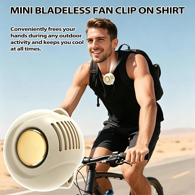Portable Clip on Fan Mini USB Rechargeable, Small Clip on Fan for Shirt Bag 360° Rotation, Strong Airflow Quiet, Personal Handheld Fan Hands Free Outdoor(White) - Image 5