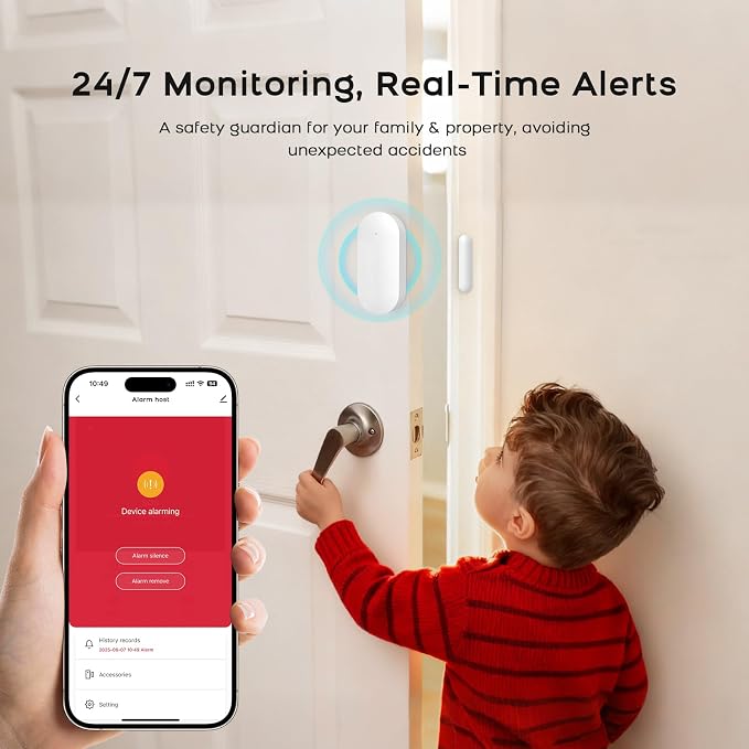 PGST Home Security Systems 12-Piece Kit (Newest Model),WiFi+GSM/4G with Mobile App Control and Alerts Wireless Smart Home or Business Security System,No Monthly Fees,Works with Alexa, Smart Life/Tuya - Image 3
