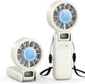 Handheld Portable Fan with Ice Cooling Rechargeable 5.5m/s Speed | 5-Speed, Independent Switch, Digital Display, Foldable Personal Fan for Travel/Concerts/Sport Events/Gifts by HusdenskyHandheldFan