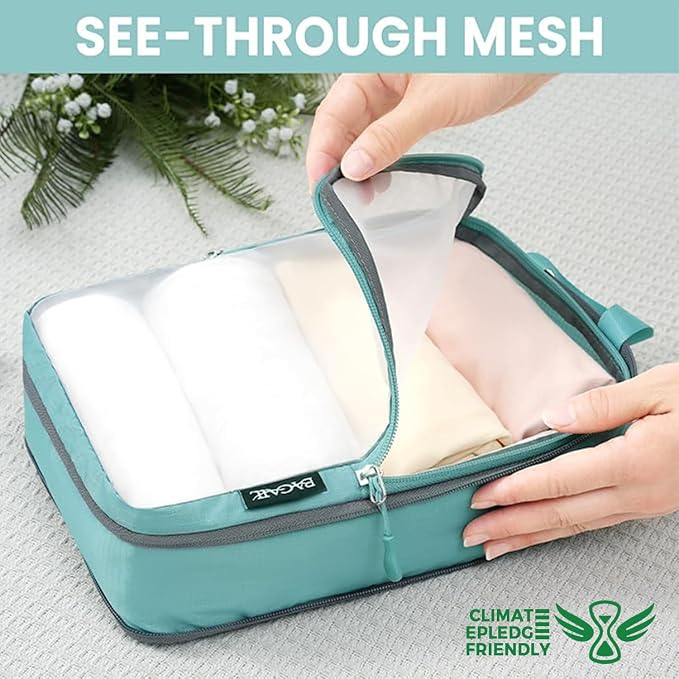 BAGAIL 6 Set Ultralight Compression Packing Cubes Packing Organizer for Travel Accessories Luggage Suitcase Backpack - Image 3