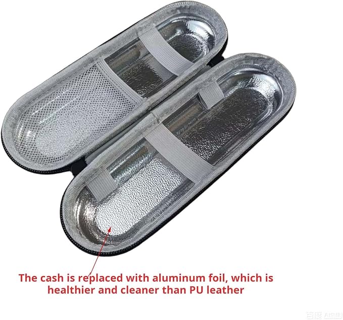 Aluminum Foil Lined Toothbrush Travel Case for Oral B/Oral-B Pro 1000 1500 5000 7000 & Philips Sonicare 4100 1100 5300 5100 6100/iO Electric Toothbrush, Hard Protective Storage Bag，only case (black) - Image 2