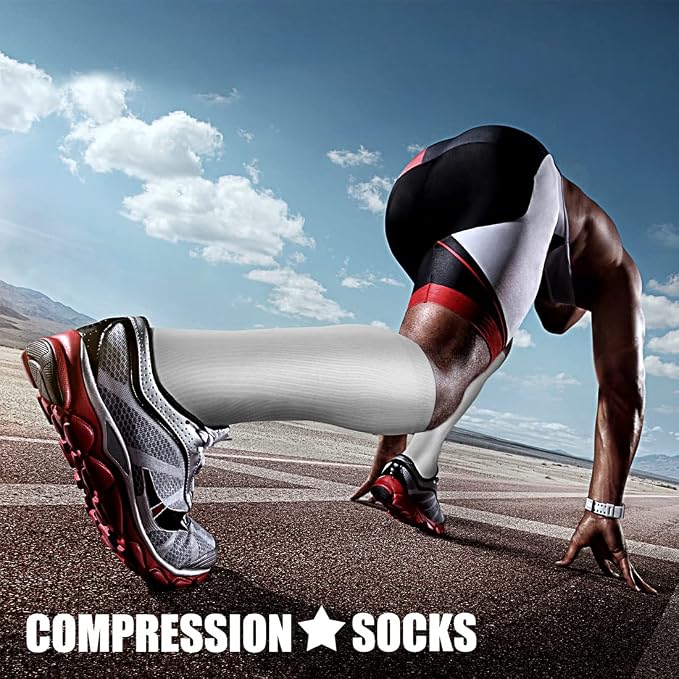CHARMKING Compression Socks for Women & Men, 4 Pairs, Travel Nurse Athlete | Graduated 10-15mmHg compression, soft stretch fabric, boost blood circulation, relieve leg swelling, ideal for travel, nurses - Image 3