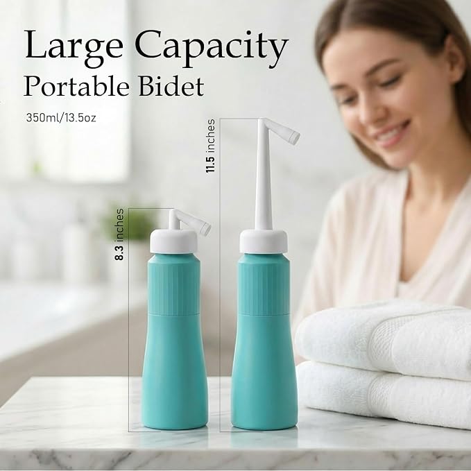 Portable Bidet for Travel Peri Bottle Postpartum Handheld Bidet sprayers, Retractable Nozzle, Storage Bag, Leak-Proof, FDA & CE Certified, 350ml - Image 5