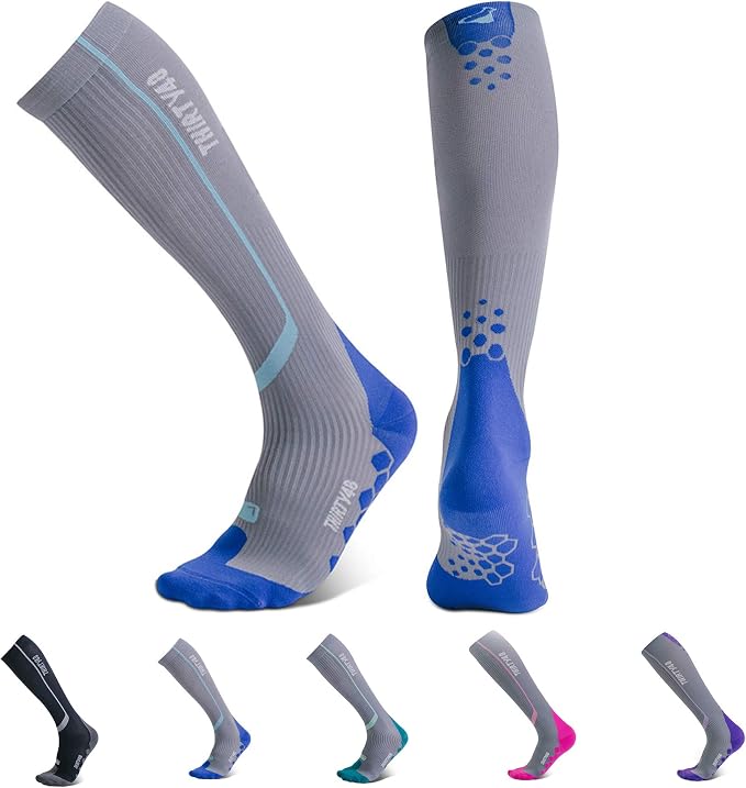 Thirty48 Elite Compression Socks Women & Men Graduated 20-30mmHg for Running, Athletic, Flight Sock - Performance & Recovery by Thirty48