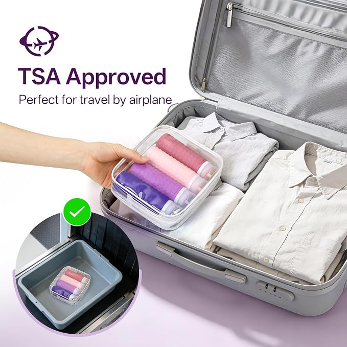 Travel Bottles for Toiletries, TSA Approved Travel Size Containers, Leak Proof Silicone Shampoo Bottles, Small Toiletry Containers with Clear Bag for Shampoo Conditioner Lotion - Image 7