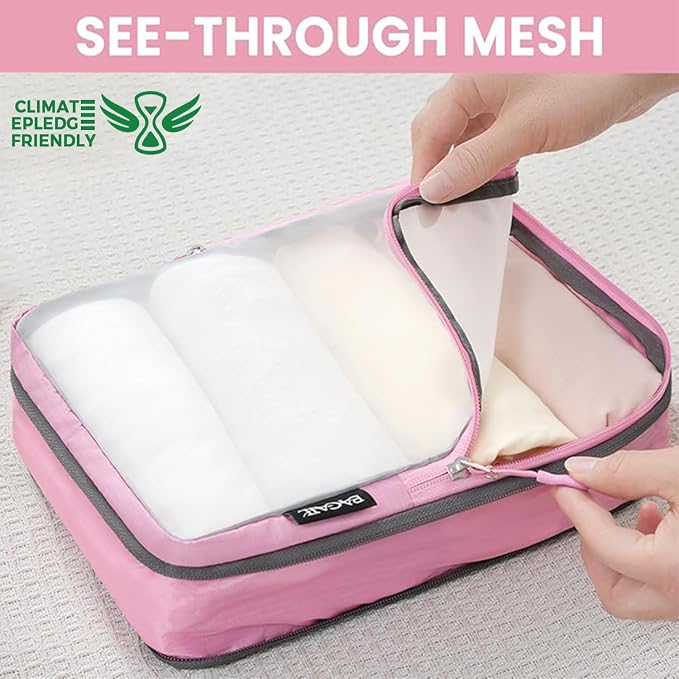 BAGAIL 6 Set Ultralight Compression Packing Cubes Packing Organizer for Travel Accessories Luggage Suitcase Backpack - Image 3