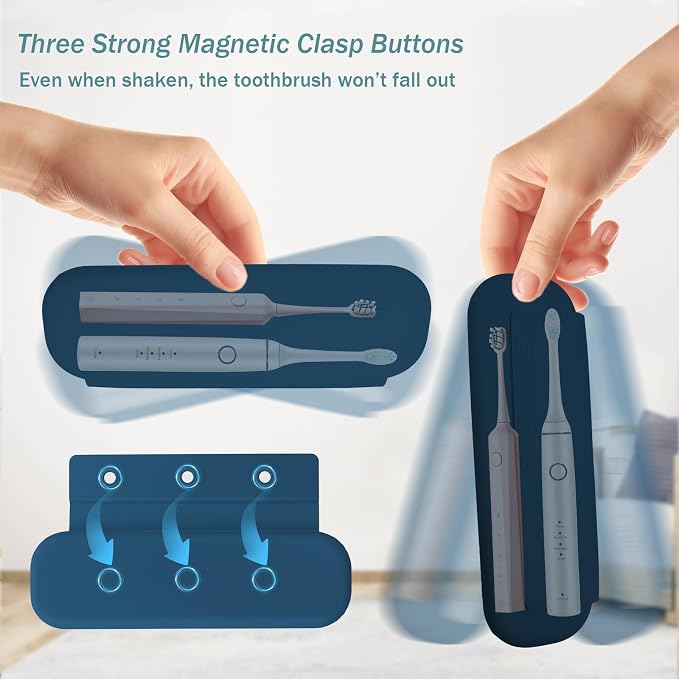 Silicone Toothbrush Travel Case, Pro Large Toothbrush Cover Case for Travel | Electric & Manual Toothbrush Travel Cover for Men and Women, Portable Toothbrush Holder for Trave, Gym, Business Trip, School - Image 8