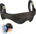 SARISUN Airplane Head Strap - 3D Eye Mask for 360° Stable Support, Compact | Travel Pillow Alternative for Long Flight, Attach to Seat Headrest, Stops Bobblehead, Soft and Portable, Sleep Support, Black by SARISUN