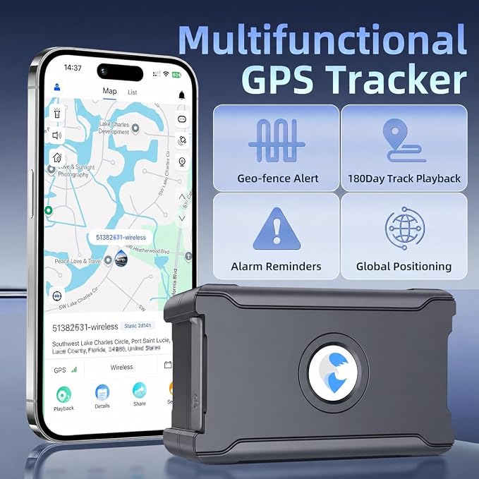 GPS Tracker for Vehicles, Long Battery Life Tracker Device for Trailers | Subscription Required, Geo-Fence, Unlimited Updates, Magnetic, 10S Real-Time Tracking Devices for Cars Hidden, - Image 3