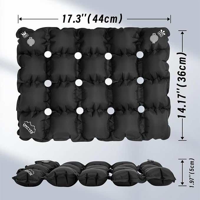 Inflatable Seat Cushion Lightweight Airplane Seat Cushion | Stadium Seat Travel Cushion for Climbing Hiking Office Airplane - Image 2