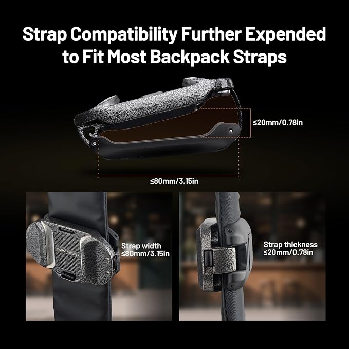 PGYTECH 2026 New Version Beetle Camera Clip V2 (Only Clip) Backpack Clip | Quick Release System for Sony/Nikon/Fuji/Action Cameras, Arca-Swiss Compatible, Instant Mounting & Hands-Free Shooting - Image 3