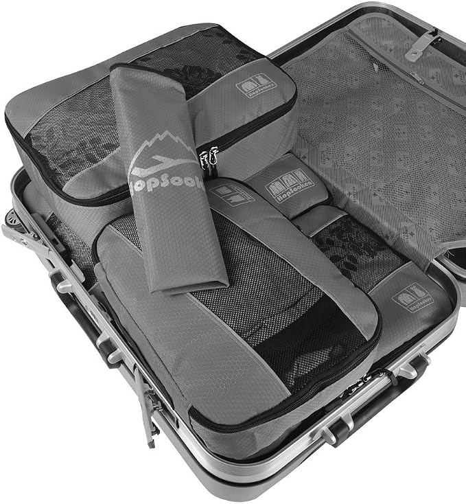5 Set Packing Cubes for Travel Large Suitcase Luggage Organizer Bags Travel Accessories Vacation 4 Cubes 1 Laundry Pouch Bag - Image 5