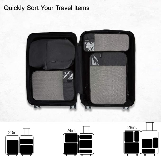 BAGSMART Compression Packing Cubes for Travel Essentials | 14 Set /6 Set /4 Set/2 Set, Lightweight, Durable - Image 3