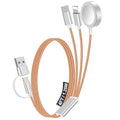 1Pack Travel Essentials for Apple Watch Charger,3-in-2 Multi Charging Cable | Cruise Vacation Camping Essentials for iPhone Charger,Type C/Lightning for iWatch,iPhone 17-12,Xbox Series X&S-4FT Orange by Accessoriesforphoneandelectricproducts