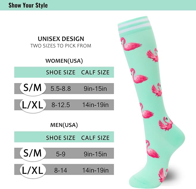 fenglaoda Compression Socks for Women Men 3 Pairs Graduated Compression Support Circulation Socks for Nurses - Image 3