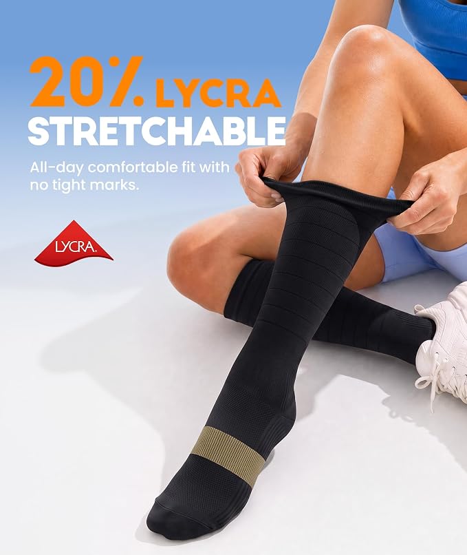 RUIXUE Compression Socks Women Men, All-Day Comfort 20-30mmHg Circulation Support for Nurse Travel Flying Daily Running Sports Use - Image 4