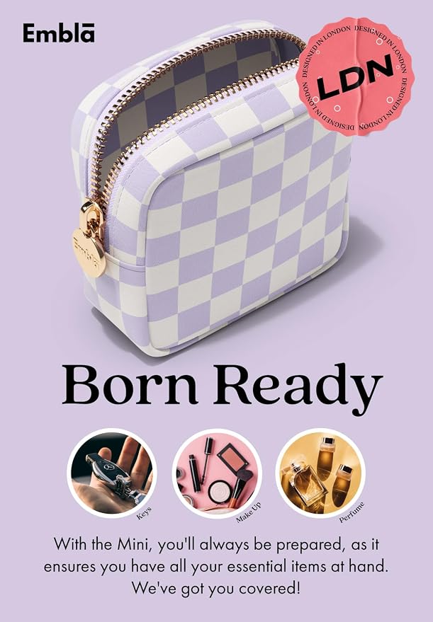 Makeup Bag for Women, Travel Cosmetic Organizer, Waterproof Toiletry Pouch | Small Nylon Cosmetic Bag with Zipper, Water-Resistant Beauty Pouch for Purse, Travel Essentials, Make up Case - Image 4