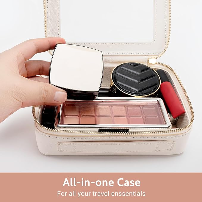 Aveniee Clear Makeup Bag Set (2-Piece Mini & Midi) - Travel Toiletry Organizer for Women, Waterproof Cosmetic Pouch & Car Accessory for Travel Size Toiletries, White - Image 5