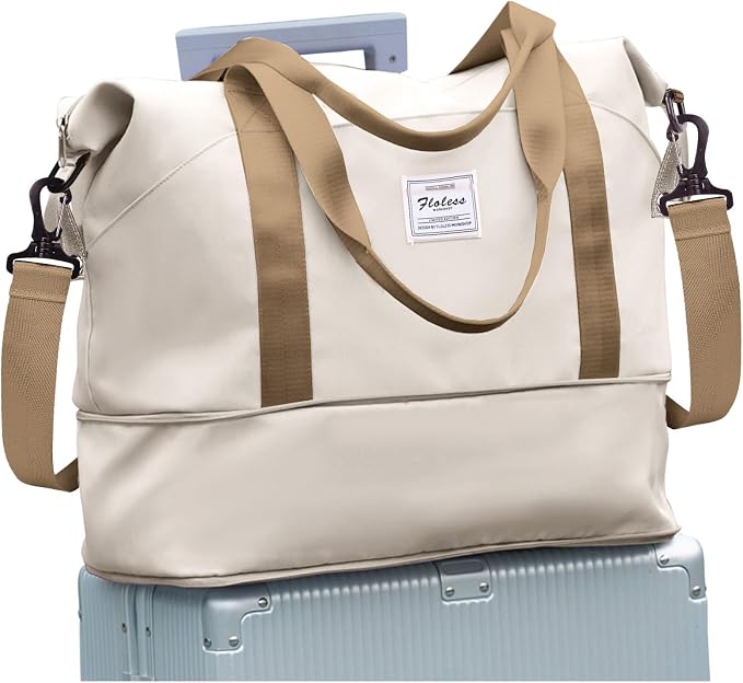 Travel Duffel Bag, Sports Tote Gym Bag, Shoulder Weekender Overnight Bag for Women by WONHOX