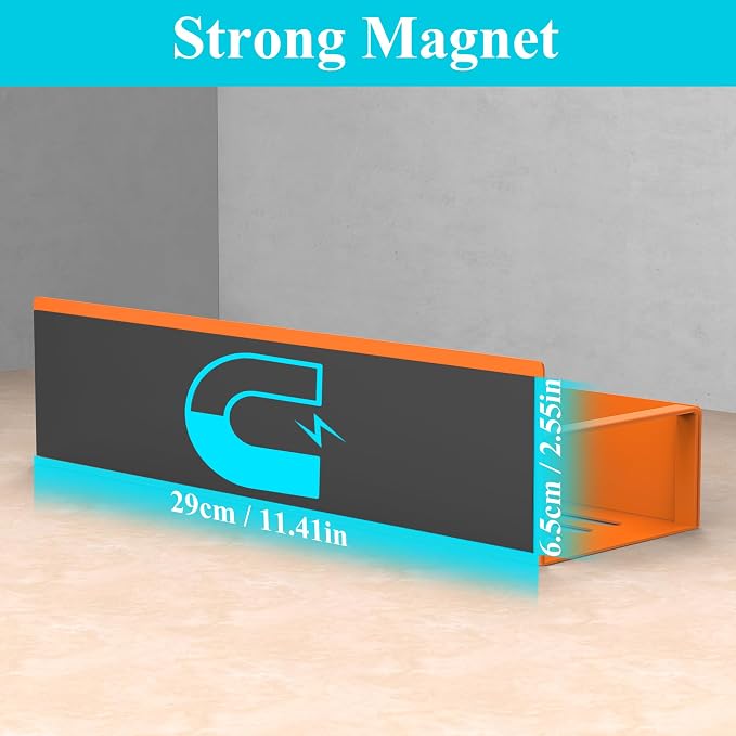 HuggieGems Metal Magnetic Spice Rack for Refrigerator Orange, 4 Pack | Magnetic Shelves Heavy Duty for Fridge in Kitchen, Seasoning Storage Organizer, For Oven Washer and Dryer, For Heavier Items - Image 3