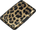 Coco Rossi Credit Card Holder RFID Aluminum Small Mini Wallet Women | Metal Wallet, Business Cards Holder, ID Case, Slim Sleeves, Womens Girls Gift, Carry Proof Wallets for Travel, Leopard by Coco+Rossi