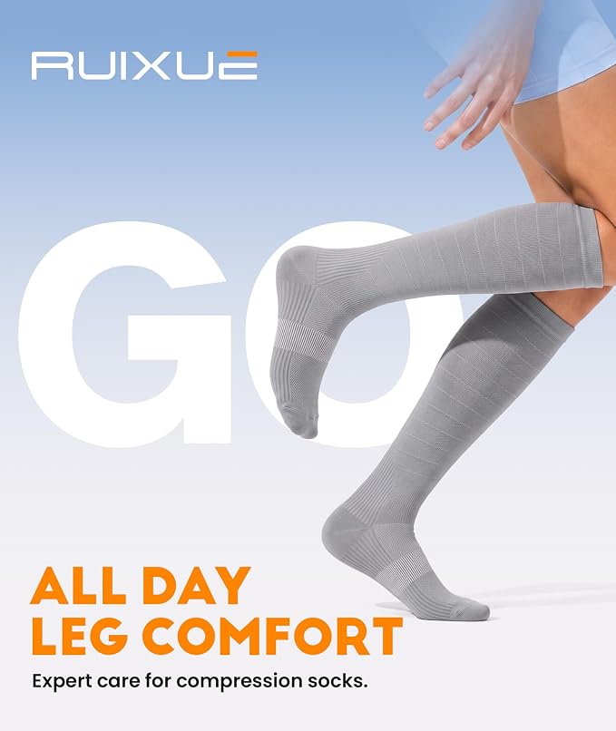 RUIXUE Compression Socks Women Men, All-Day Comfort 20-30mmHg Circulation Support for Nurse Travel Flying Daily Running Sports Use - Image 7