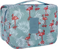 Portable Hanging Toiletry Bag for Travel,Small Multifunctional Makeup Cosmetic Bag for Women,Waterproof Travel Toiletries Organizer,Shower Bathroom Pouch with Hook for Gym,Camping - Grey Flamingo by Unknown