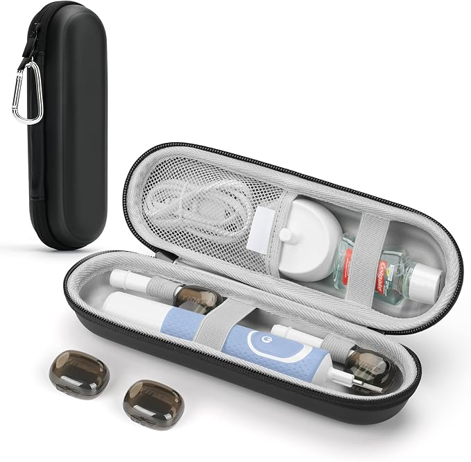 Electric Toothbrush Case Compatible with Oral B/Oral-B Pro/Philips Sonicare | Fit AquaSonic, Travel Toothbrush Shell, Hard Protective Portable Bag, Storage for Brush Heads & Accessories, Waterproof by YINKECASE