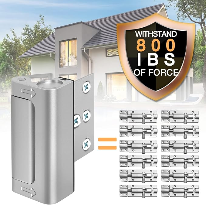 Door Lock for Kids Safety Home Security Front Door Reinforcement Locks | Front Door Safety Lock Child Proof Latch for Top of Inside Bedrooms Apartment Patio Extra Lock, High Night Flip Door Latches - Image 3