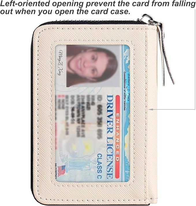 Credit Card Wallet, RFID Card Case Wallet, Zipper Card Cases Holder for Men Women, RFID Blocking, KeyChain Wallet, Compact Size Card Organizer Case for Women - Image 3