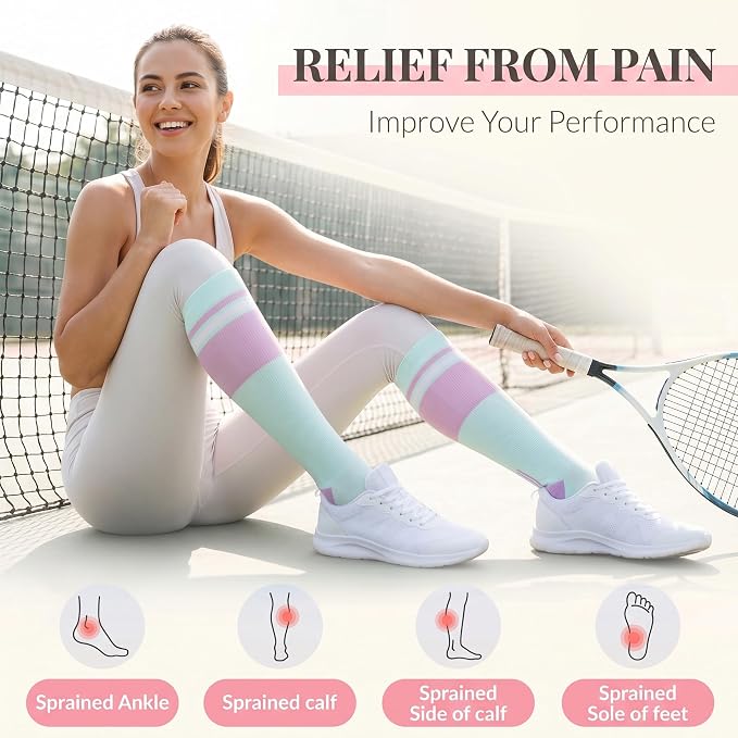 fenglaoda Compression Socks for Women Men 3 Pairs Graduated Compression Support Circulation Socks for Nurses - Image 4