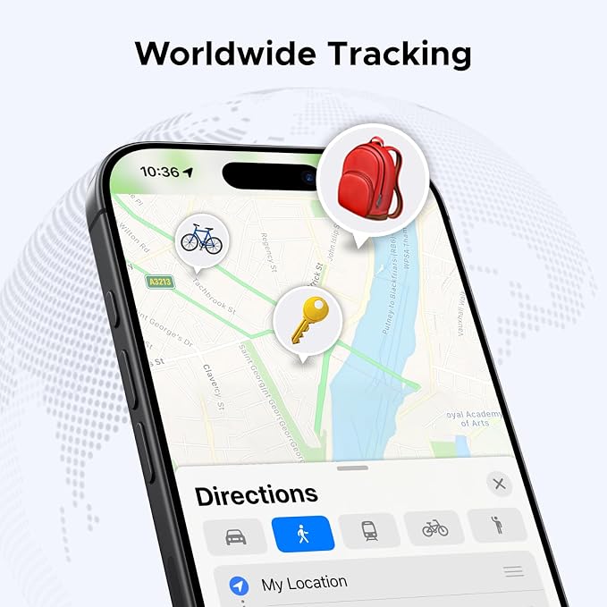 UGREEN FineTrack Air Tracker Tags(iOS Only) | 2-Year Replaceable Battery Bluetooth Tracker Compatible with Apple Find My, Item Finder for Keys, Luggage, Wallet - Image 3