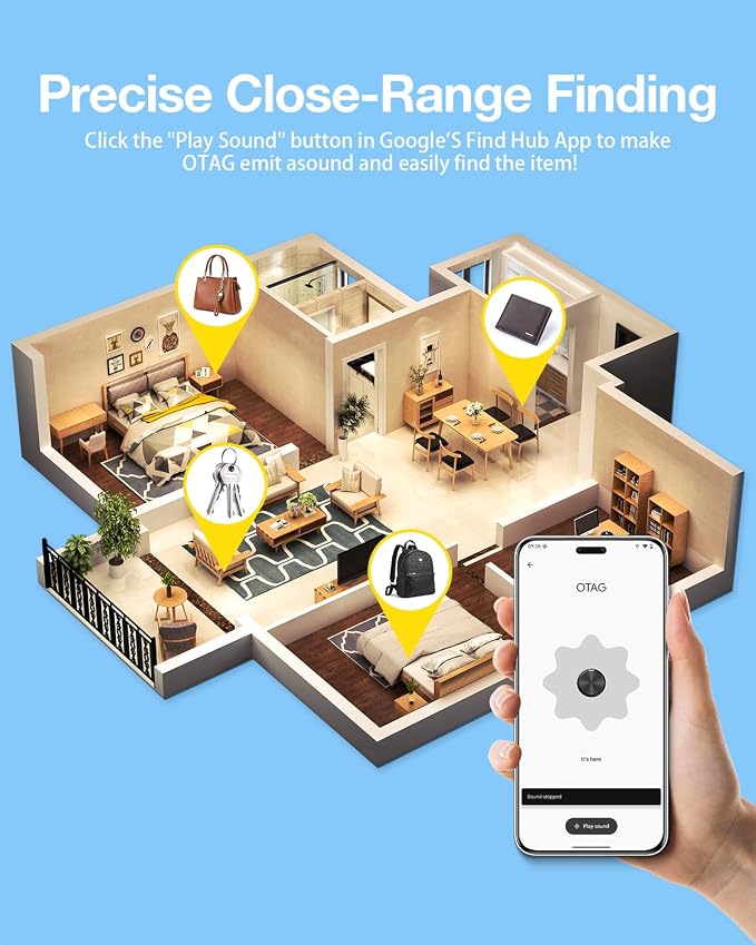 Air Tags for Android,Air Tags-4 Pack Android,Air Tracker Tags with 6 Case | 2 Year Battery Life,Google Find Trackers for Google'S Find Hub App,IP65 Waterproof Luggage Air Tracker Tag for Keys,Kids - Image 5