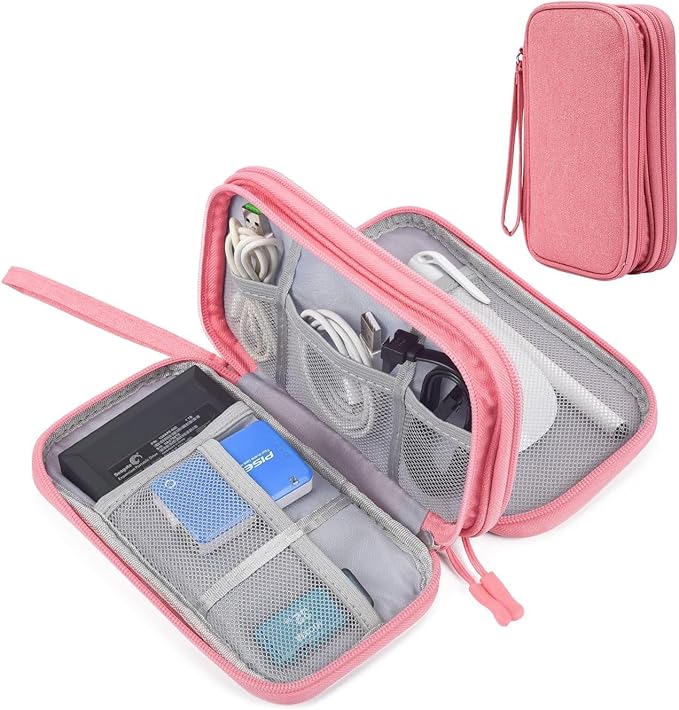 CAOODKDK Electronic Organizer Travel USB Cable Accessories Bag/Case,Waterproof for Power Bank,Charging Cords,Chargers,Mouse,Earphones Flash Drive - Image 2