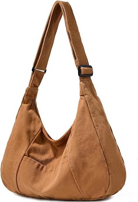 Canvas Hobo Crossbody Tote Bag for Women and Men Messenger Bags | Canvas Tote Bag With Zipper,Canvas Crossbody Bag,Canvas Hobo Bag,Shoulder Bag for Women,Travel Work College Purse Handbag by Unknown