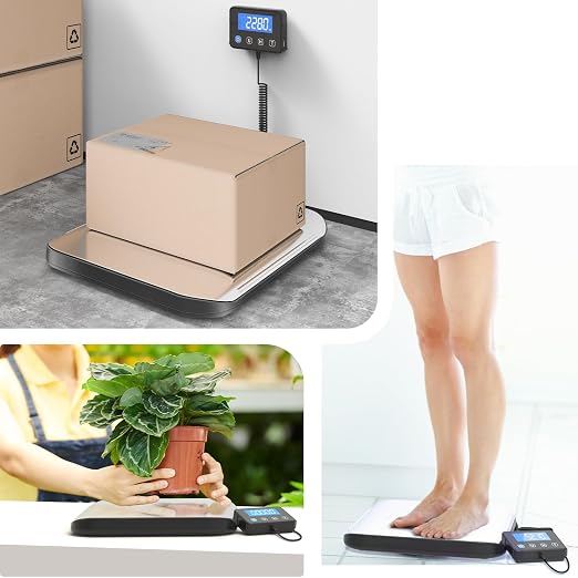 KKZ Shipping Scale, 440 LB Heavy Duty Postal Scale for Packages | Large Mailing Scale, for Postage, Industrial, Small Business, Laundry, Warehouse, Stainless Steel - Image 7