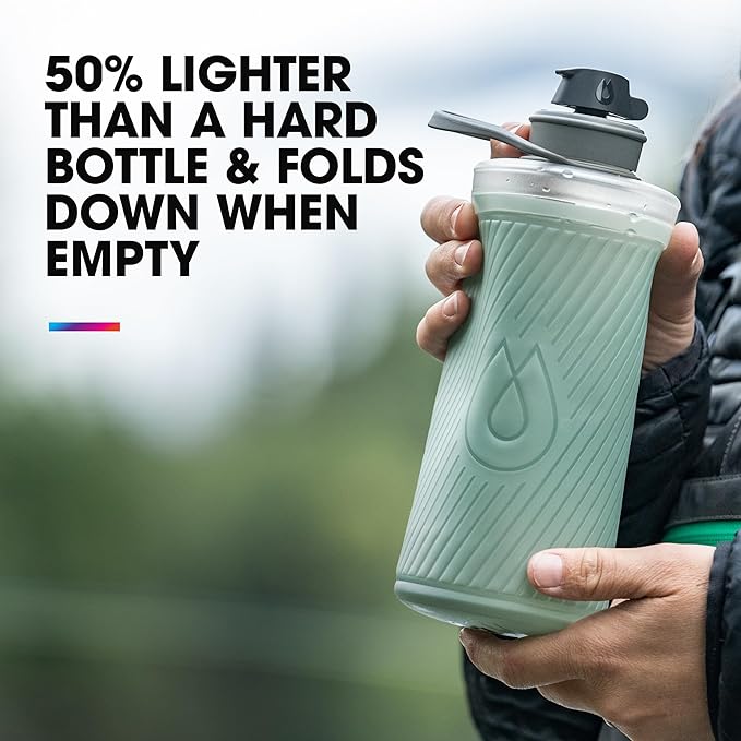 HydraPak Flux - Collapsible Backpacking Water Bottle (750ml, 1L, 1.5L) - BPA Free, Ultra Light, Spill-Proof Twist Cap - Image 4