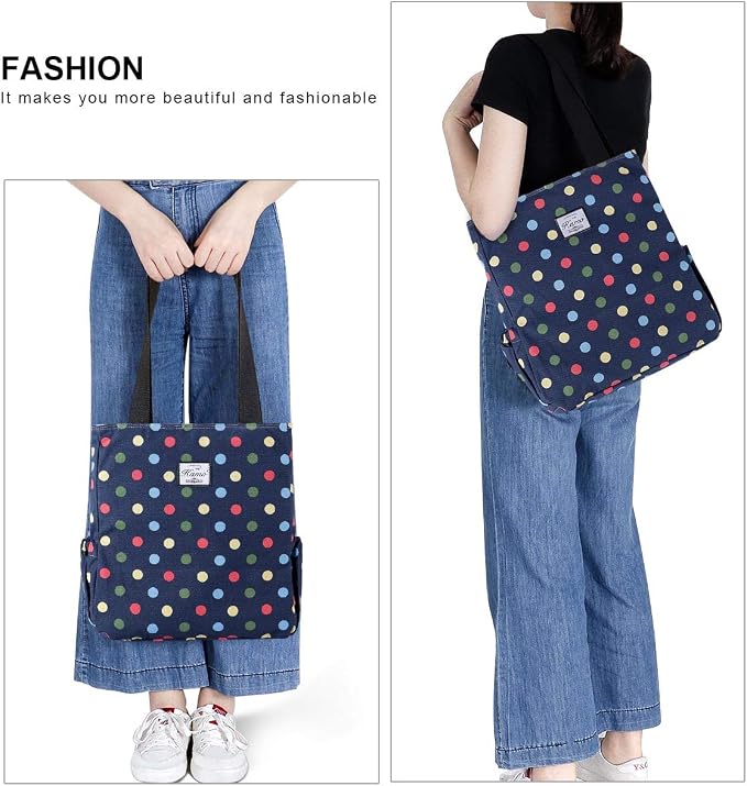KAMO Floral Tote Bag - Waterproof Lightweight Handbags Travel Shoulder Bag for Hiking Yoga Gym Swimming Travel Beach - Image 6