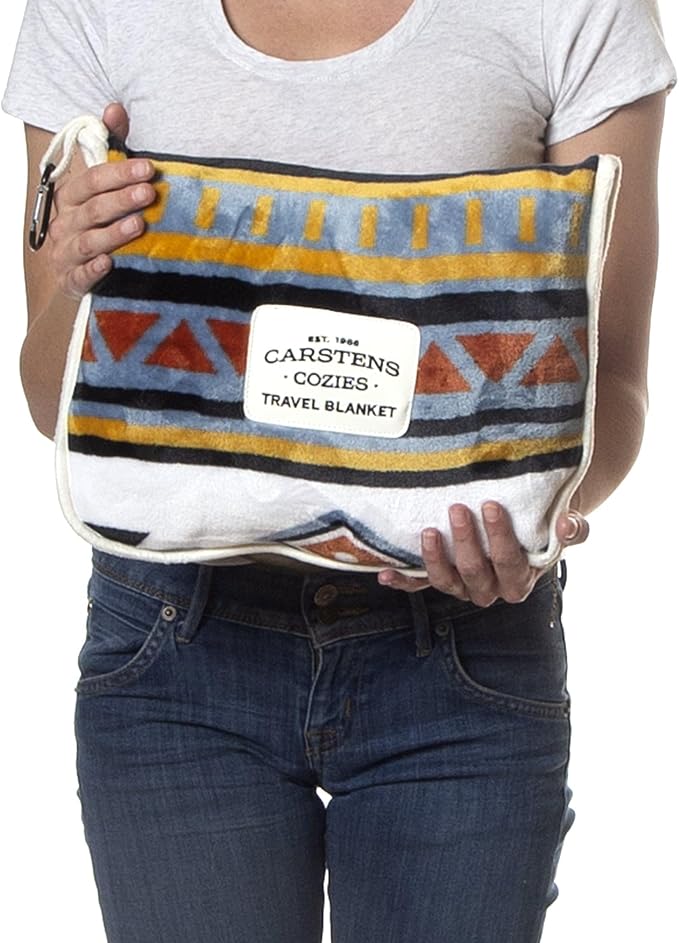 Carstens, Inc. Travel Blanket, Premium Compact 2-in-1 Airplane Blanket/Pillow, Arrowhead Earth - Image 4